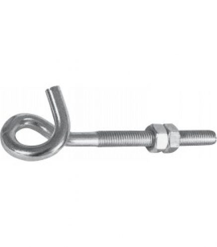 Crochet p plafond tordu zingue 12 x 160 Emballage 5 pieces avec filetage metrique et ecrou