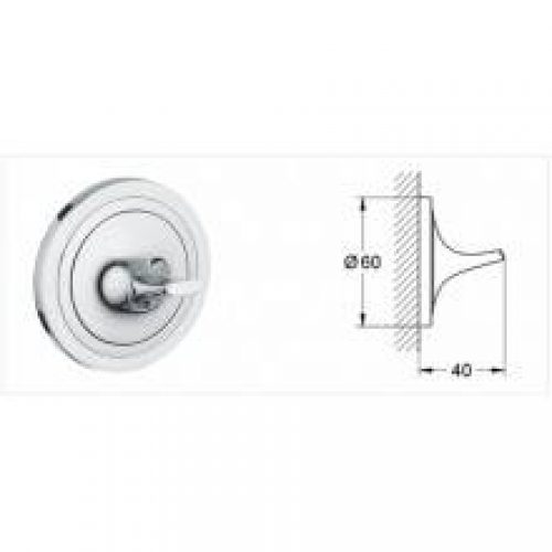 Crochet sur plaque circulaire Grohe Veris