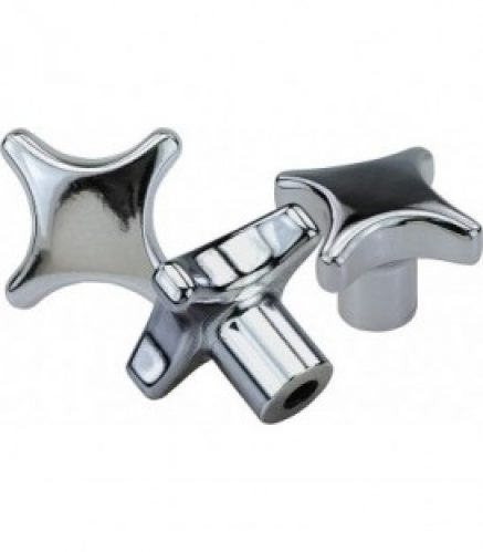 Croisilllon Forme E poli avec trou borgne filete M6 Nirosta