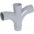 Croix pvc pied de biche mâle-femelle – diamètre 40 mm