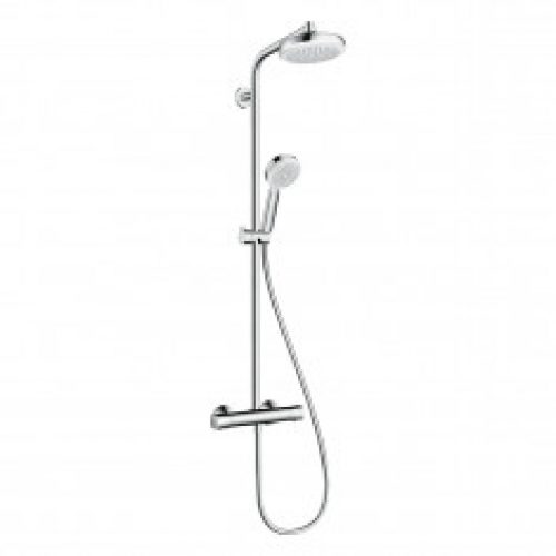 Crometta Showerpipe Crometta 160 1jet – blanc/chromé – Hansgrohe 27264400