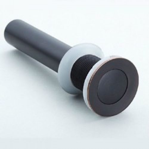 Crépine pour évier avec débordement en laiton poli huilé en bronze