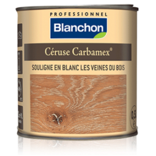 Céruse – souligne les veines du bois en blanc – Carbamex