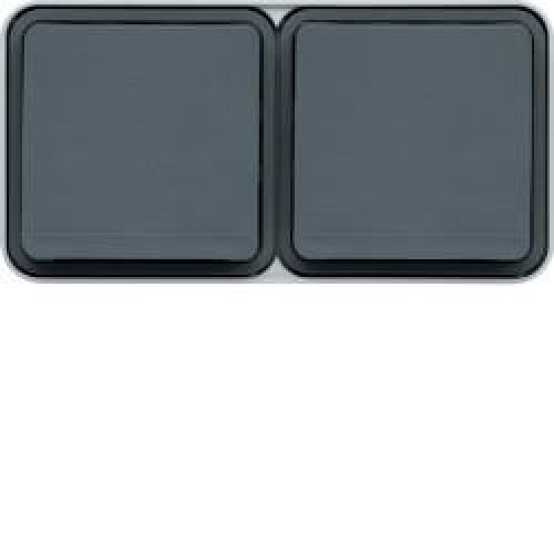 cubyko PC dble hor. 2P+T gris HAGER WNC122