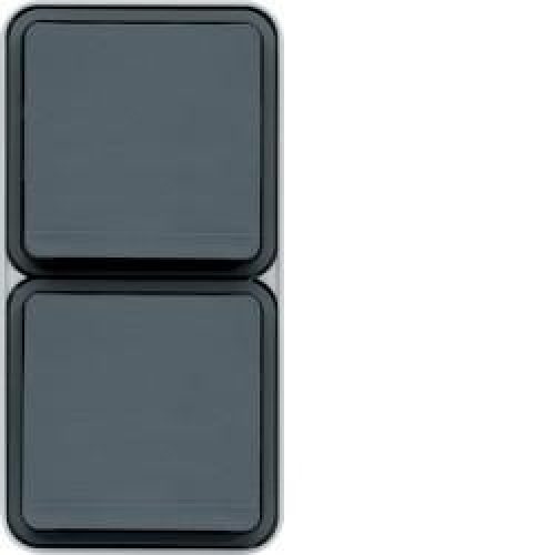 cubyko PC dble vert 2P+T gris HAGER WNC132