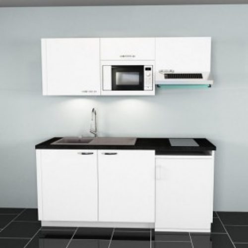 Cuisine aménagée et montée – longueur 1800 mm – 3 coloris