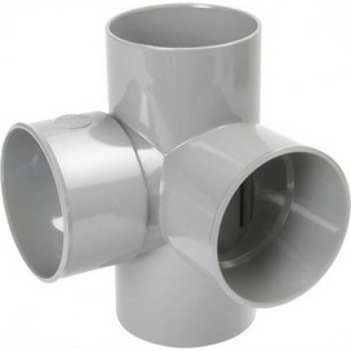 Culotte 87° PVC double équerre FF Ø100 Nicoll -NF- – NICOLL