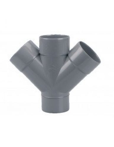 Culotte double parallèle PVC mâle-femelle Ø100