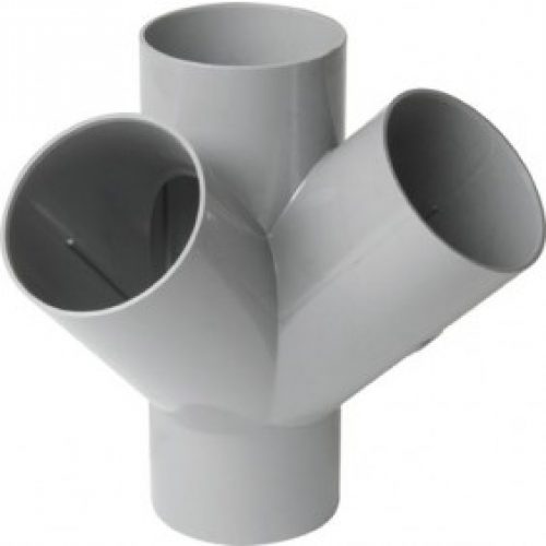 Culotte pvc 45° double équerre femelle