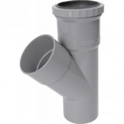 Culotte pvc 45° à joint de dilatation mâle-femelle – diamètre 100 mm