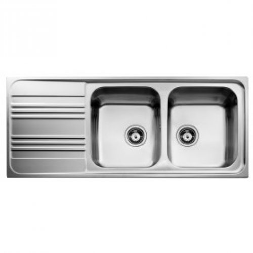 Cuve inox pour évier à encastrer – 2 bacs – LEMAN