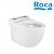 Cuvette de WC au sol MERIDIAN en porcelaine Ronde et Blanche  – ROCA A342248000