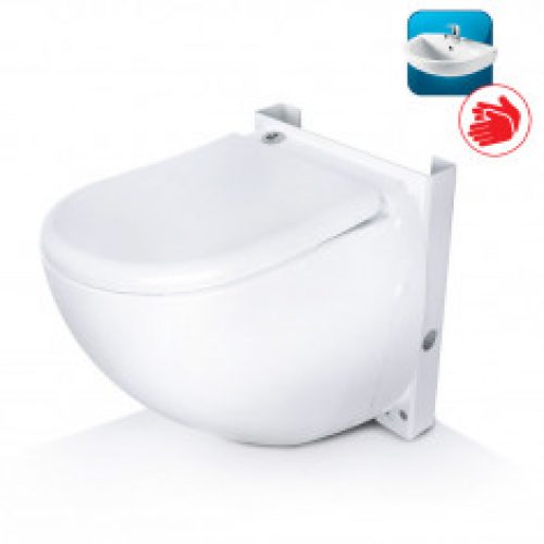 Cuvette suspendue broyeur SANICOMPACT COMFORT (+ option lave-mains)