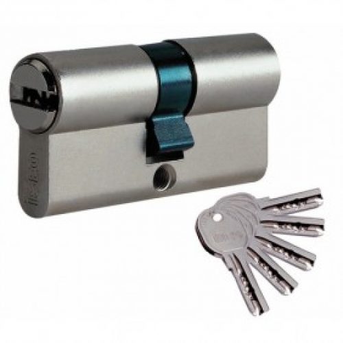 Cylindre double ISR6 s’entrouvrant – variure AGL697 – laiton nickelé