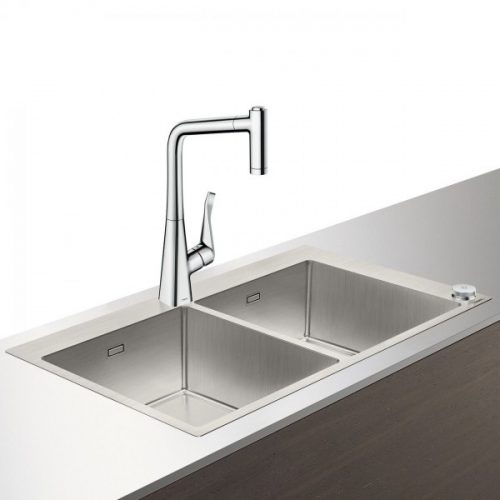 D15-12 Kit de trop-plein automatique pour évier 370/370mm Select Hansgrohe Chromé (43942000)