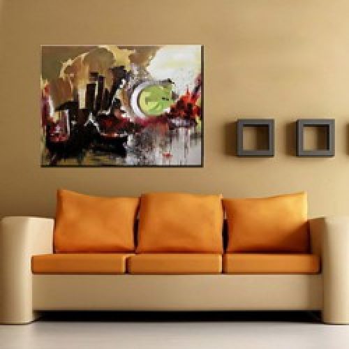 Décoration murale abstraite de style moderne peinte à l’huile