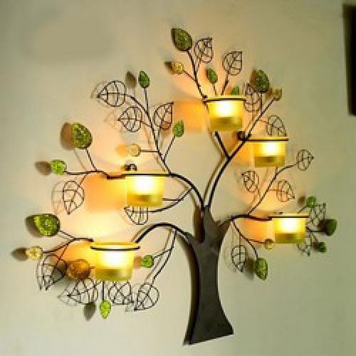 Décoration murale de style rustique en forme candélabre