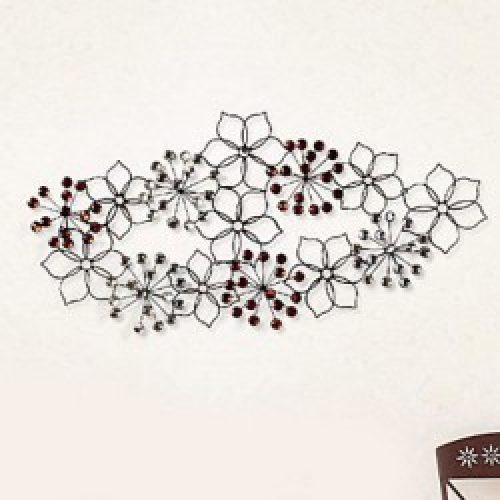 Décoration murale de style rustique en forme fleurs brillantes