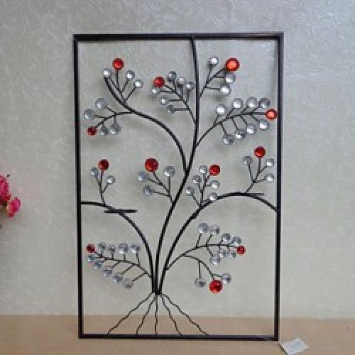 Décoration murale de style rustique en forme fleurs en métal