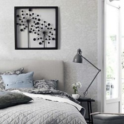 Décoration murale de style rustique à motif pissenlit en métal