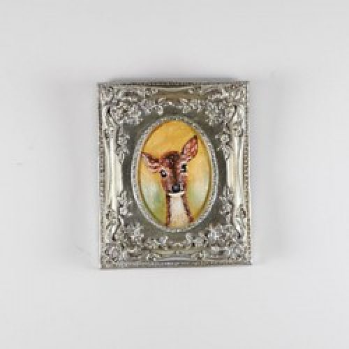 Décoration murale de style traditionnel à motif chèvre en polyrésine