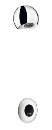 Delabie Ensemble de douche électronique pour traversée de cloison Inox 155 mm 452159