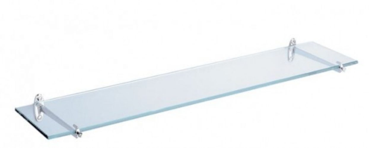 Delabie Tablette en verre avec chant douci Transparent 120 x 600 mm 6555