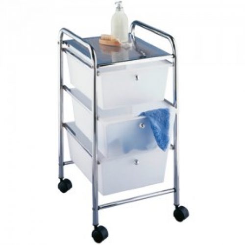 Desserte à roulette pour salle de bain – Messina – 3 tiroirs