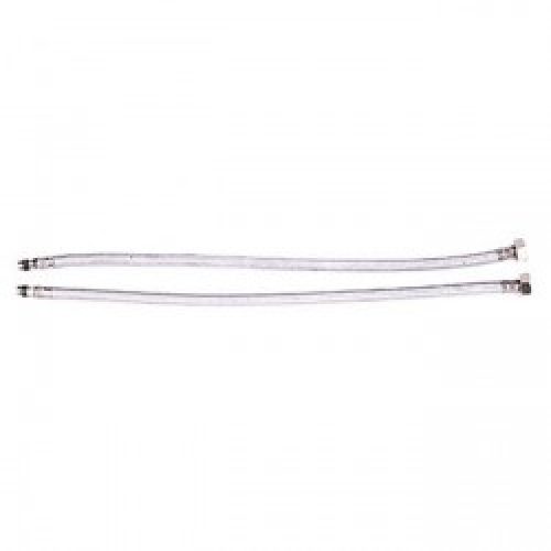 Deux flexibles d&rsquo;alimentation en acier inoxydable pour robinet