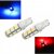 Deux Lampes Halogènes à support T10, Couleur de lumière Blanc-Froid/Rouge/Bleu/Jaune, Puissance 5W, 13 Led x5050smd, Lumens 1200lm, Tension DC 12V / DC 24 V