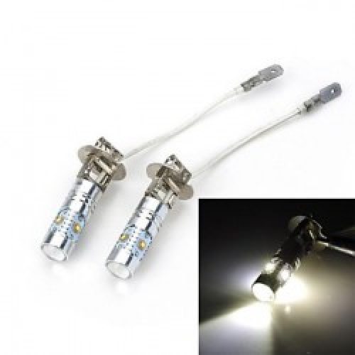 Deux Lampes Phares LED H1/H3 pour voiture, Couleur de lumière Blanc-Froid, Puissance 25W, 5 Led, Lumens 1500-2000, Tension DC 12 V / DC 24 V