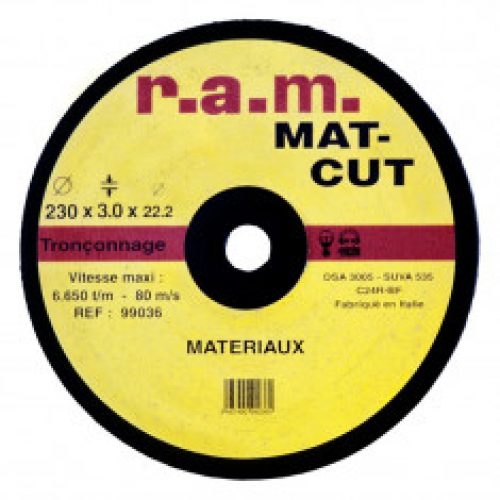 Disque abrasif MAT-CUT diamètre 125 x 2,5mm