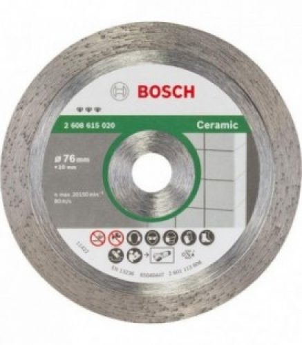 Disque de tronconnage diamant Boch pour ceramique, 76 mm