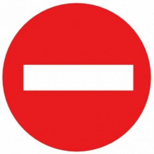 Disque d’interdiction rouge – norme Afnor