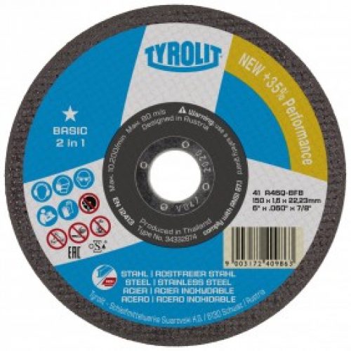 Disque à tronçonner Basic 2 en 1 moyeu plat – pour l’acier/inox