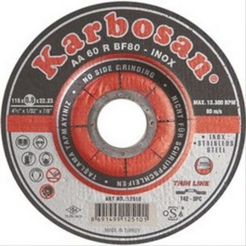 Disque à tronçonner l&rsquo;acier et l&rsquo;inox Ø 125mm