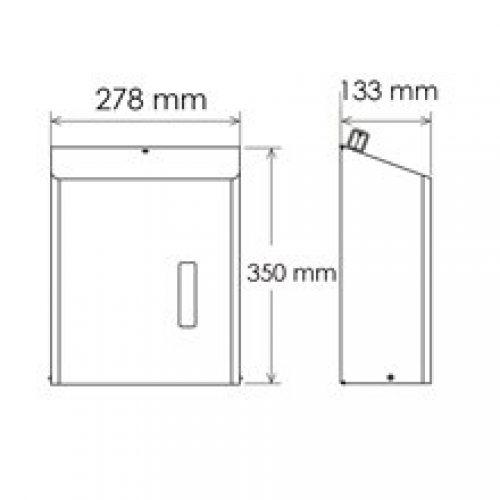 Distributeur 600/750 serviettes gris Mediclinics