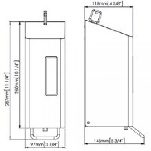 Distributeur de savon 0,6L blanc avec levier…