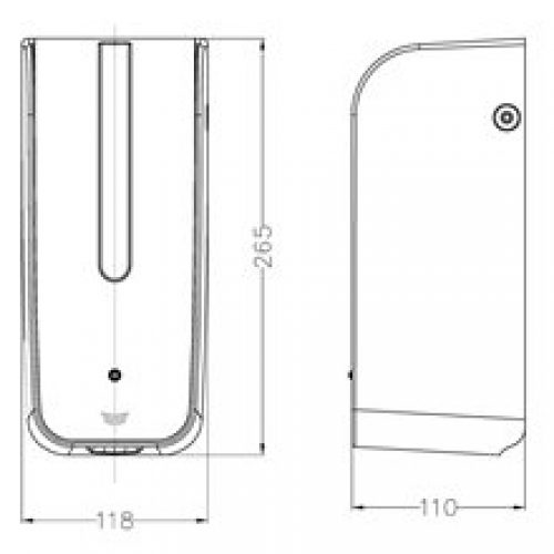 Distributeur de savon 0,8L automatique Mediclinics