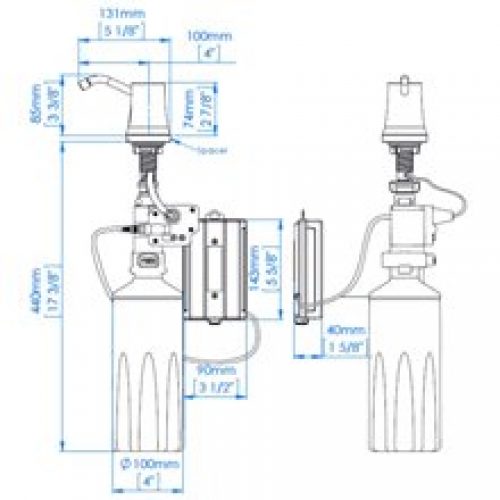 Distributeur de savon 1,6L automatique Mediclinics