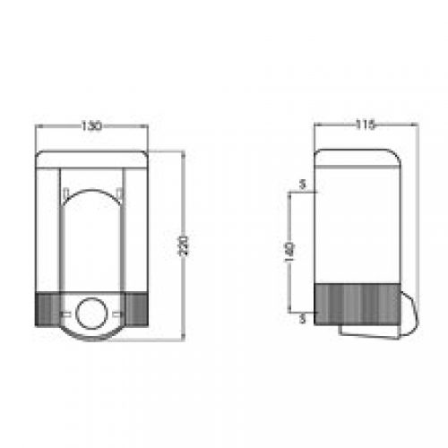 Distributeur de savon blanc 1,2L avec bouton…