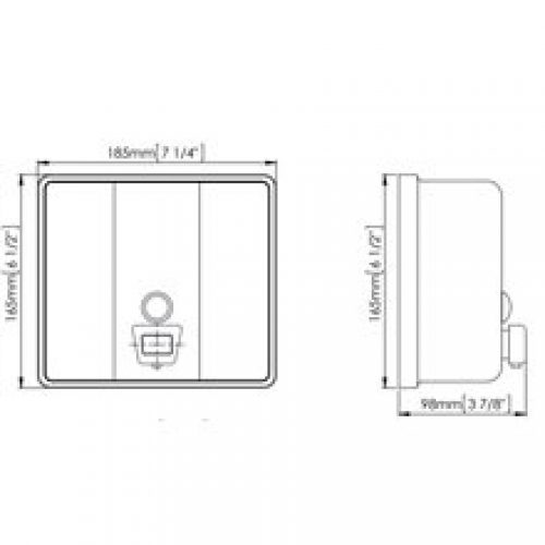 Distributeur de savon carré brillant Mediclinics