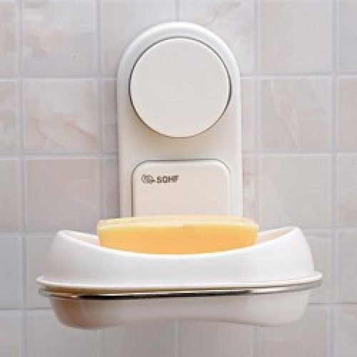 Distributeur de savon contemporain en abs blanc