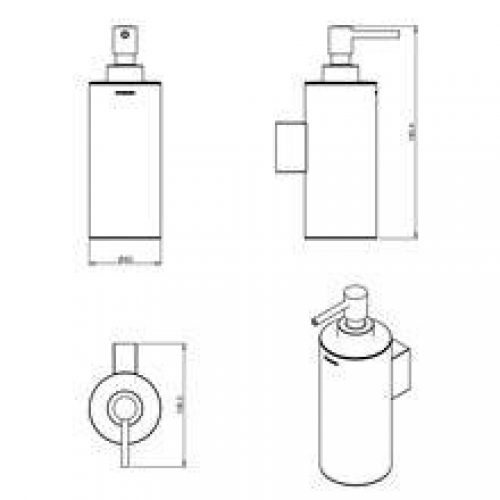 Distributeur de savon suspendu chromé…