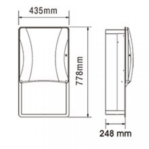 Distributeur rouleau encastré Bradley Mediclinics