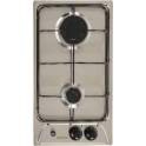 Domino deux feux gaz inox