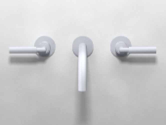 Dornbracht Tara – Mélangeur monotrou lavabo pour montage mural avec projection 190 mm sans garniture de vidage platine