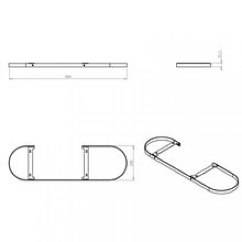 Double porte-serviettes 100 cm Global container…