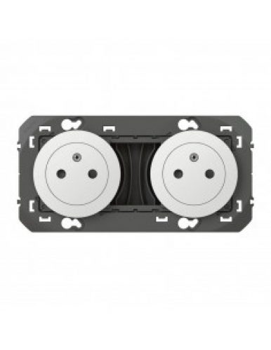 Double prise de courant 2P+T Surface Dooxie 16A précâblées blanc…