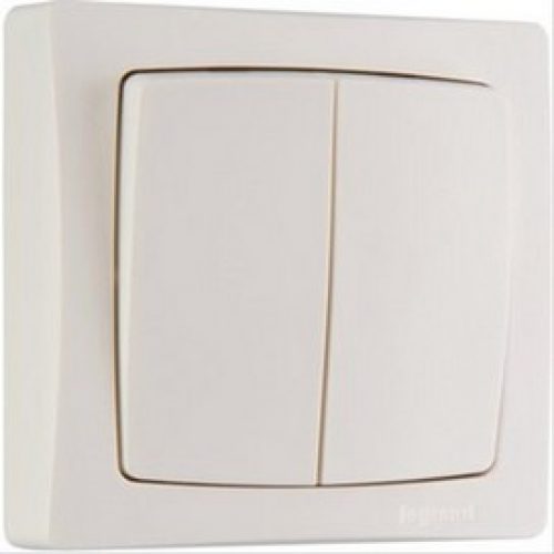 Double va-et-vient 10 AX Saillie complet Legrand 086020 blanc